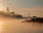 Deventer in de mist  (c) Henk Melenhorst : IJssel, mist